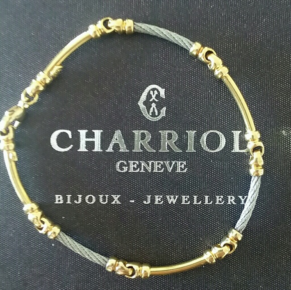 Charriol Jewelry - Charriol 18K & Stsinless Steel Cable Bracelet